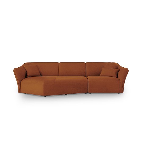 Ciglasta kutna garnitura od bouclé tkanine Tokyo – Cosmopolitan Design