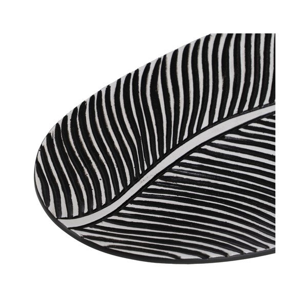 Ukrasni pladanj od polyresina 16x37 cm B&W – Ixia-image-3