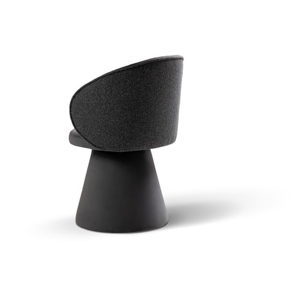 Tamno siva baršunasti fotelja Inez – Micadoni -image-4