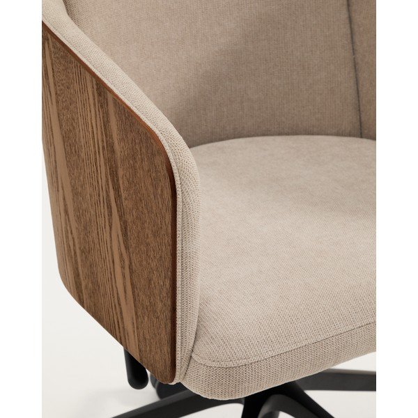 Smeđa podstavljena uredska stolica Madai – Kave Home-image-1