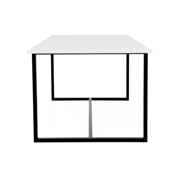 Bijeli blagovaonski stol s crnim metalnim postoljem Tenzo Mello-image-2