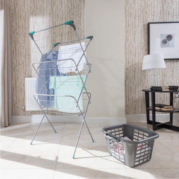 Troetažna sušilica rublja srebrne boje - Addis-image-4