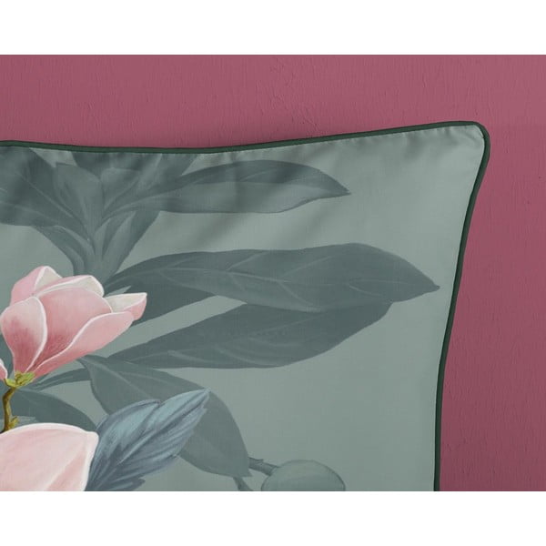 Zelena posteljina od organskog pamuka Descanso Rose, 140 x 220 cm-image-2