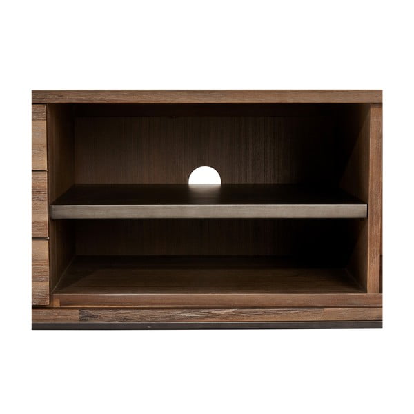 Smeđi TV stol od punog drveta Furnhouse Mallorca-image-4