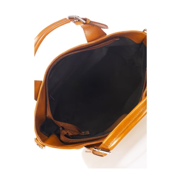 Kožna torba u boji konjaka Massimo Castelli Valeria-image-3