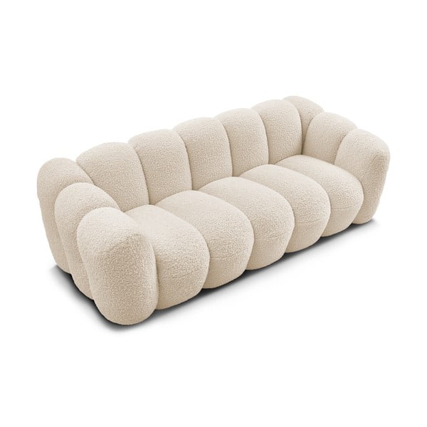 Bež sofa od bouclé tkanine 232 cm Hippolyte – Bobochic Paris-image-4