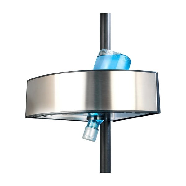 Teleskopska kutna polica za tuš Wenko Prea Silver/Black, 27 x 20 cm-image-1