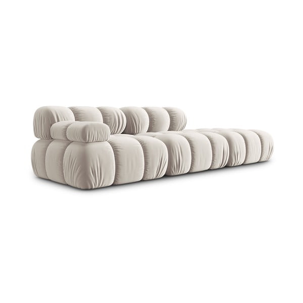 Bež baršunasti sofa 282 cm Bellis – Micadoni -image-3
