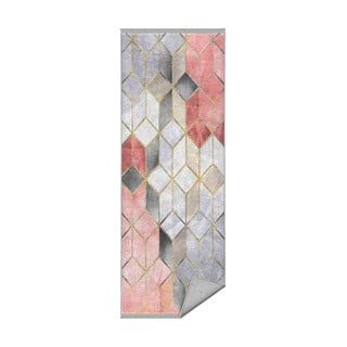 Ružičasto-sivi perivi tepih staza 80x200 cm – Mila Home