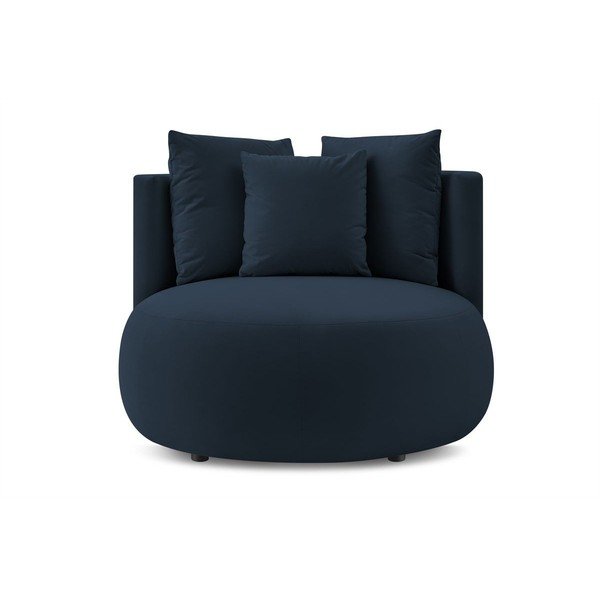 Tamno plava baršunasti fotelja Cesar – Bobochic Paris-image-3