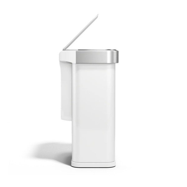 Mat bijela beskontaktna željezna kanta za smeće 58 l Sensor – simplehuman-image-4