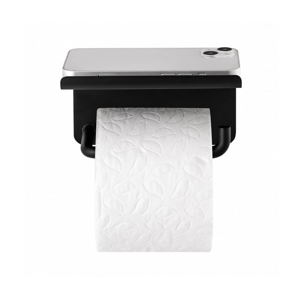 Crni zidni držač toaletnog papira od nehrđajućeg čelika Modo – Blomus-image-2