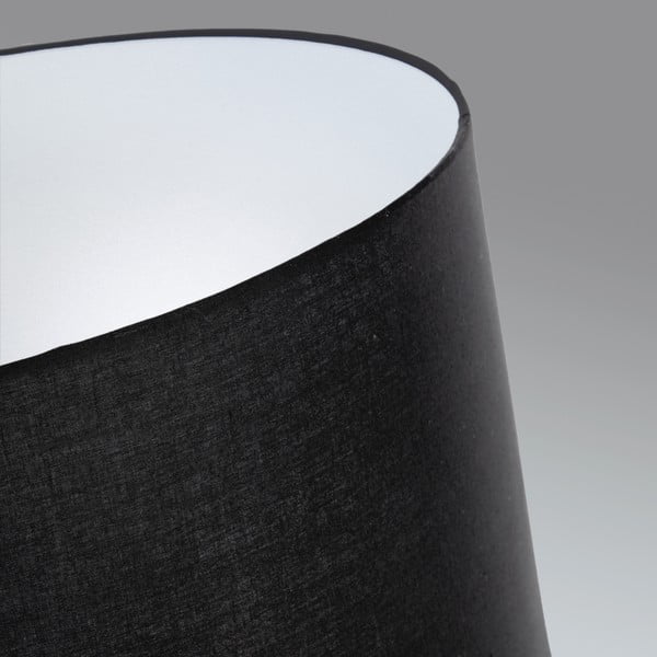 Crna podna lampa s tekstilnim sjenilom (visina 157 cm) Ikia - Kave Home-image-1
