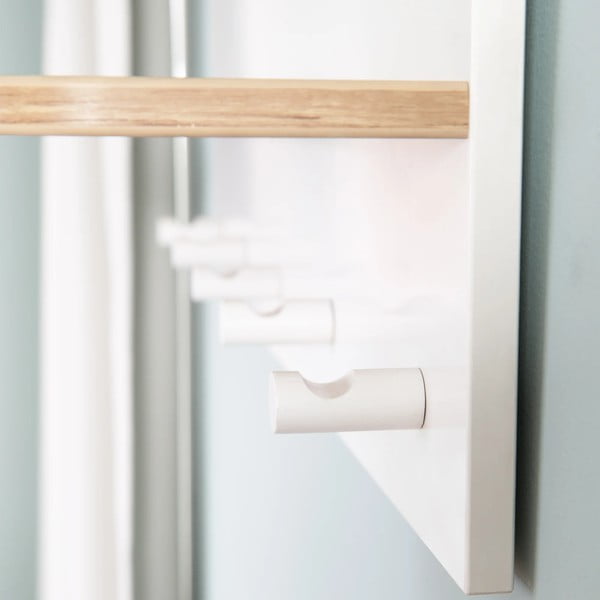 Bijela/u prirodnoj boji zidna dječja vješalica u dekoru hrasta Ava – Roba-image-4