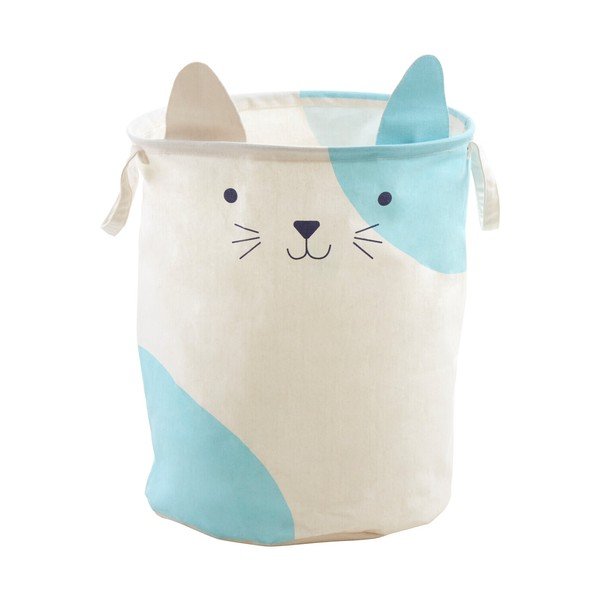 Bijela tekstilna dječja kutija za pohranu ø 40x48 cm Mimo Cat Face – Premier Housewares