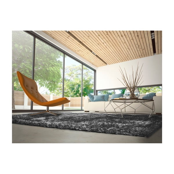 Antracitno sivi tepih 60x120 cm Aloe Liso – Universal-image-1