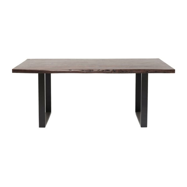 Crni blagovaonski stol s pločom od drveta akacije Kare Design Nature, 180 x 90 cm