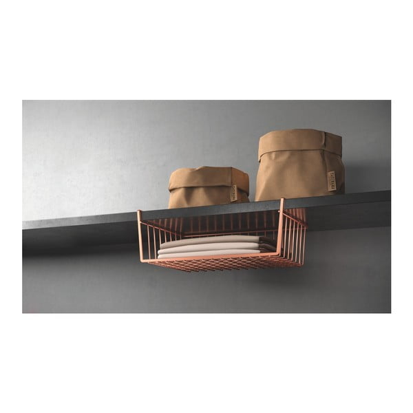 Viseća polica u bakrenoj boji Metaltex-image-1