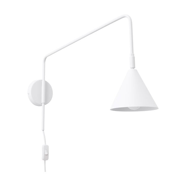 Bijela zidna lampa s utikačem Zylo – Sollux