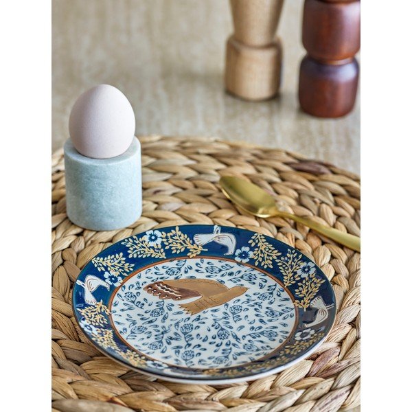 Plavi desertni tanjur od kamenine ø 16 cm Hezha – Bloomingville-image-1