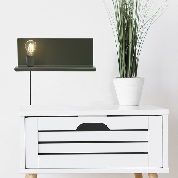 Zelena zidna svjetiljka s policom Homemania Decor Shelfie2-image-1