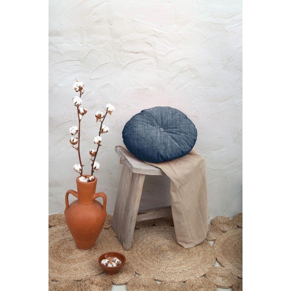 Plavi jastuk Really Nice Things Cojin Redondo Blue, ⌀ 45 cm-image-1