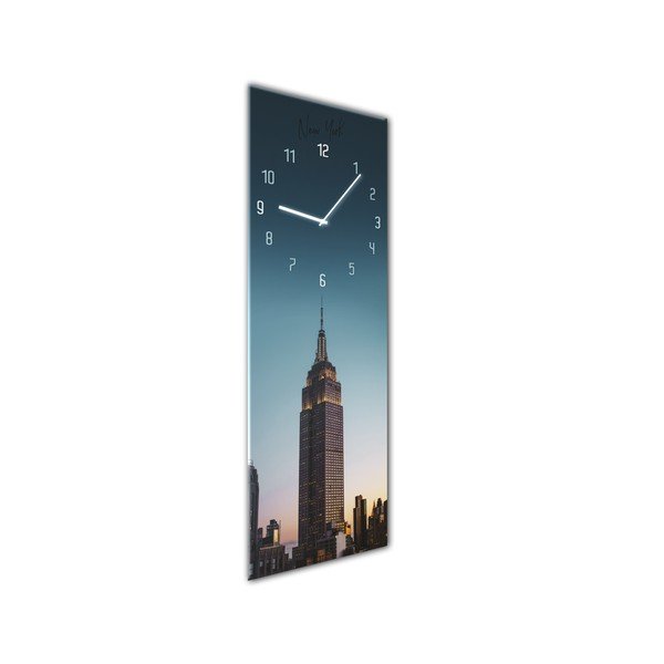 Zidni sat Styler Glassclock Manhattan, 20 x 60 cm