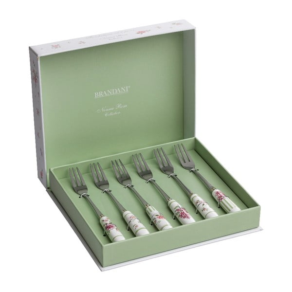 Set s 6 vilica s keramičkom drškom Brandani Nonna Rosa-image-1