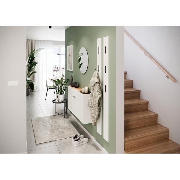 Bijeli ormarić u dekoru hrasta 110x57x22 cm Ameca – Germania-image-1