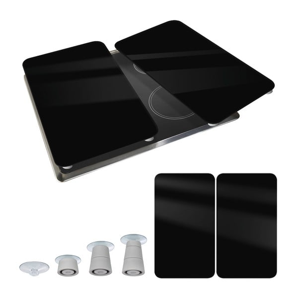 Zaštitni poklopci za štednjak u setu od kaljenog stakla 2 kom 30x52 cm Universal – Wenko-image-3