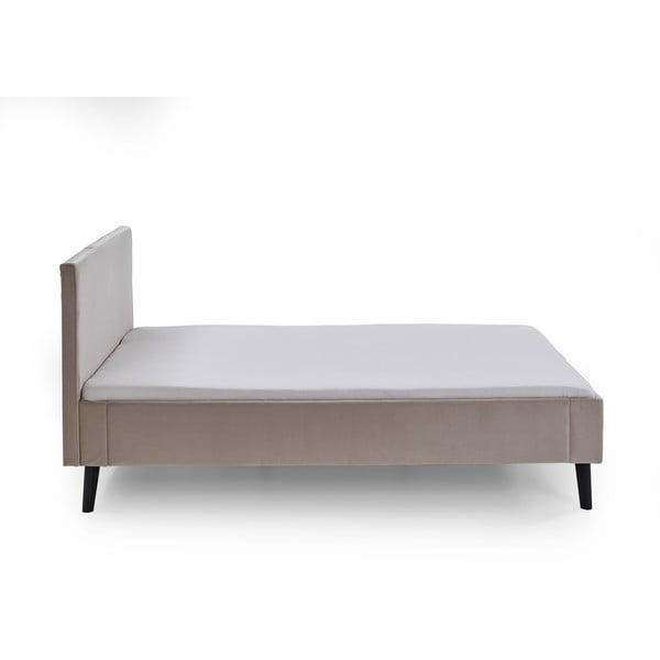 Bijeli/krem tapecirani bračni krevet bez podnice 140x200 cm Leira – Meise Möbel-image-3