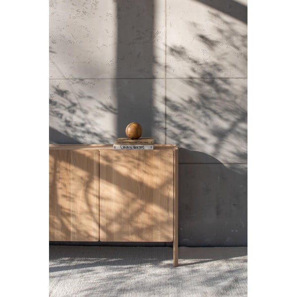 Komoda od punog hrasta u prirodnoj boji 220x85x42 cm Dvor – Gazzda-image-4