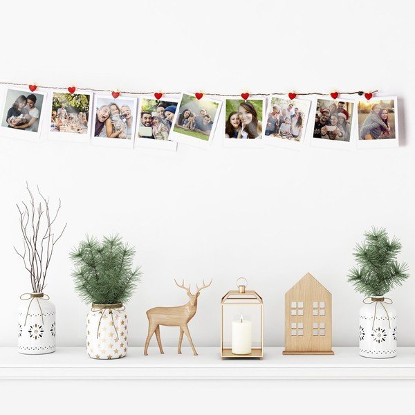 LED svjetlosni lanac s DecoKing kopčama u obliku srca, 10 svjetala, dužine 1,4 m-image-4