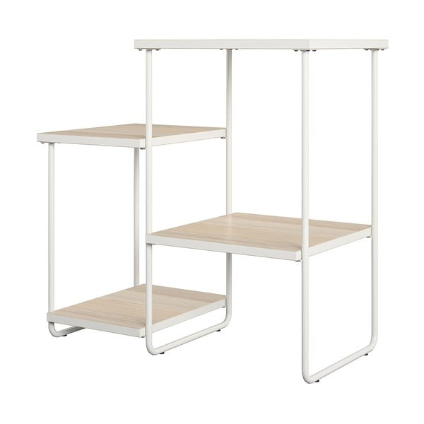 Bijeli/u prirodnoj boji pomoćni stol s pločom stola u dekoru jasena 35x67 cm Dante – Støraa-image-4