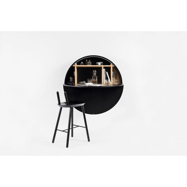 Crni višenamjenski zidni stol EMKO Pill-image-3