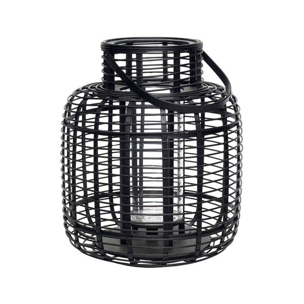 Set od 2 crne lucerne od bambusa Hübsch Bamboo-image-3