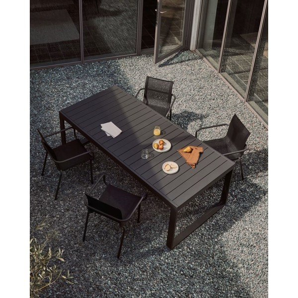 Metalni vrtni stol 100.5x220 cm Galdana – Kave Home-image-1