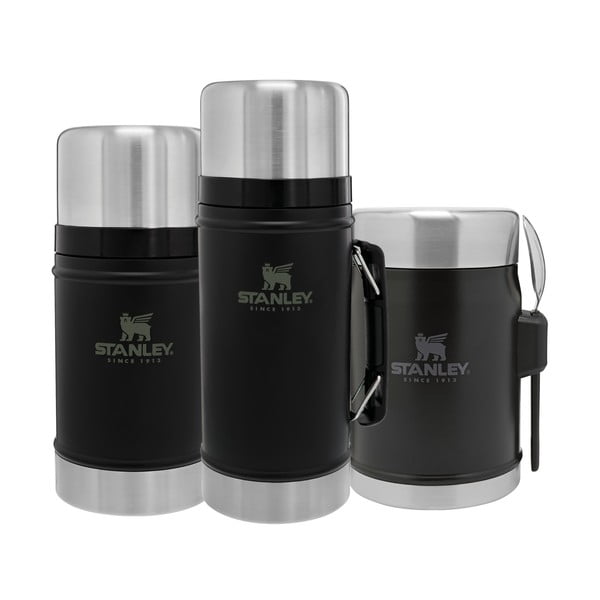 Crna termosica od nehrđajućeg čelika za hranu 940 ml Legendary Classic Black – Stanley-image-2