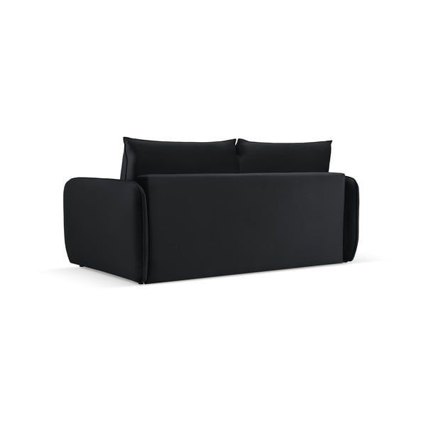 Crna baršunasta sklopiva sofa 194 cm Vienna – Cosmopolitan Design-image-3