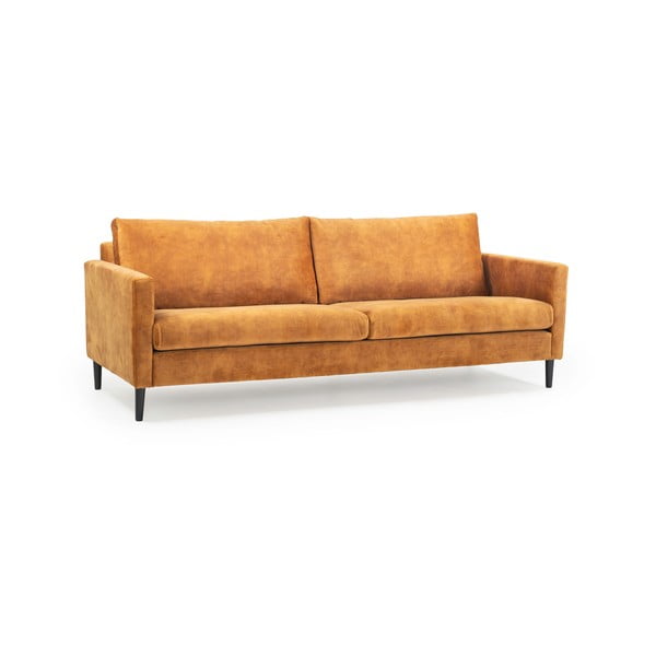 Žuta sofa s baršunastom površinom Scandic Adagio, širine 220 cm-image-2