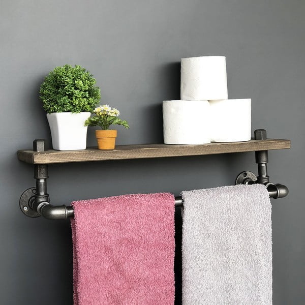 Drvena polica s kukicama Raffio Pipe-image-2