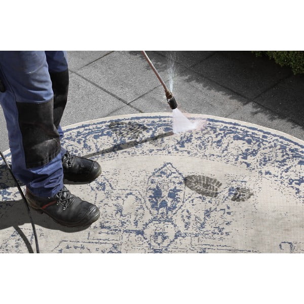Plavo-krem vanjski tepih NORTHRUGS Borbon, ø 140 cm-image-2