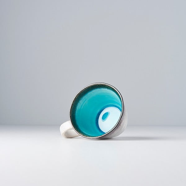 Plavo-bijela keramička šalica MIJ, 250 ml-image-2