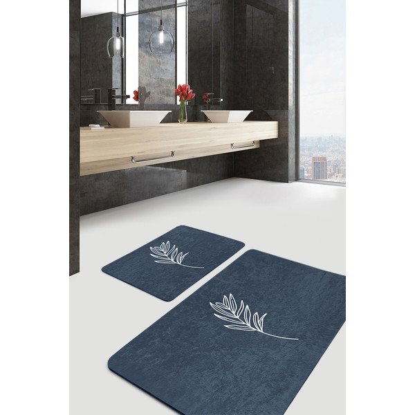 Plave kupaonske prostirke u setu 2 kom 60x100 cm – Mila Home-image-1