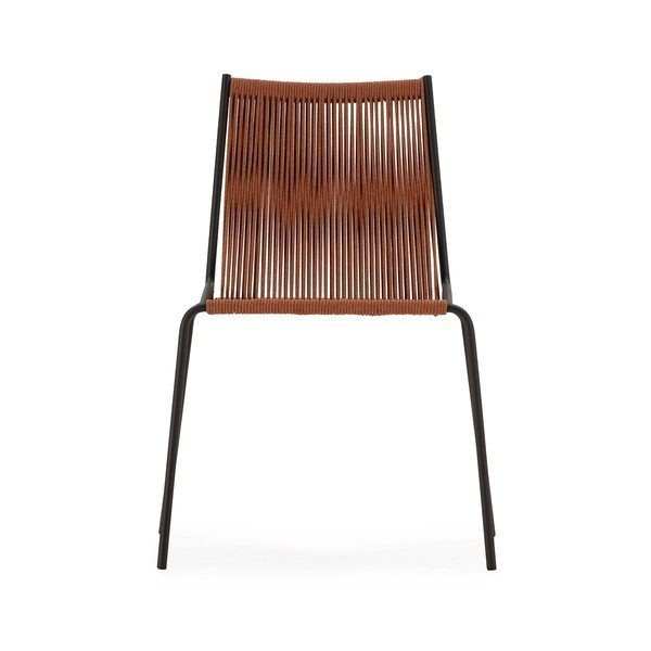 Metalne sklopive blagovaonske stolice u setu 2 kom boja terakote Emily – Marckeric-image-4