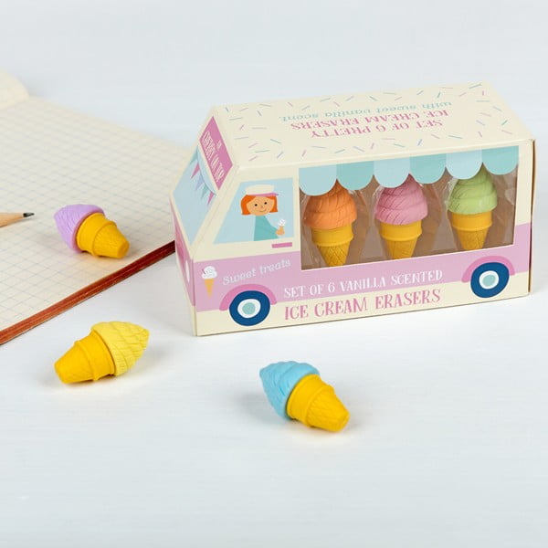 Set od 6 gumica za brisanje Rex London Ice Cream-image-1