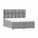 Svijetlo sivi boxspring krevet s prostorom za odlaganje 160x200 cm Flip – Ropez