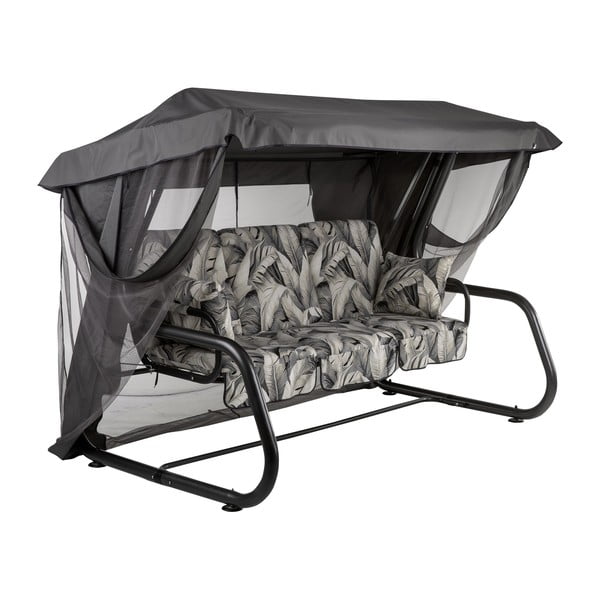 Siva metalna vrtna ljuljačka Venezia – Dajar-image-1