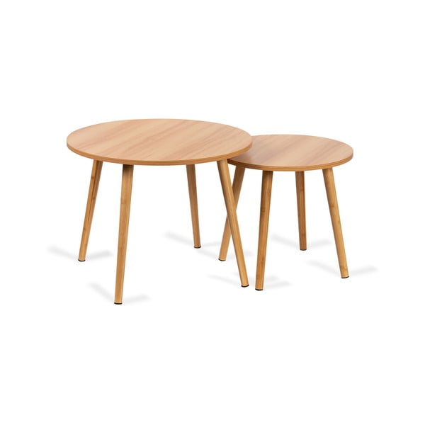 Okrugli stolići za kavu u setu 2 kom u prirodnoj boji ø 60 cm Luke – Bonami Essentials