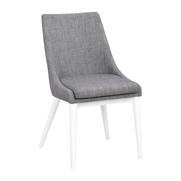 Siva tapecirana blagovaonska stolica s bijelim Rowico Bea nogama